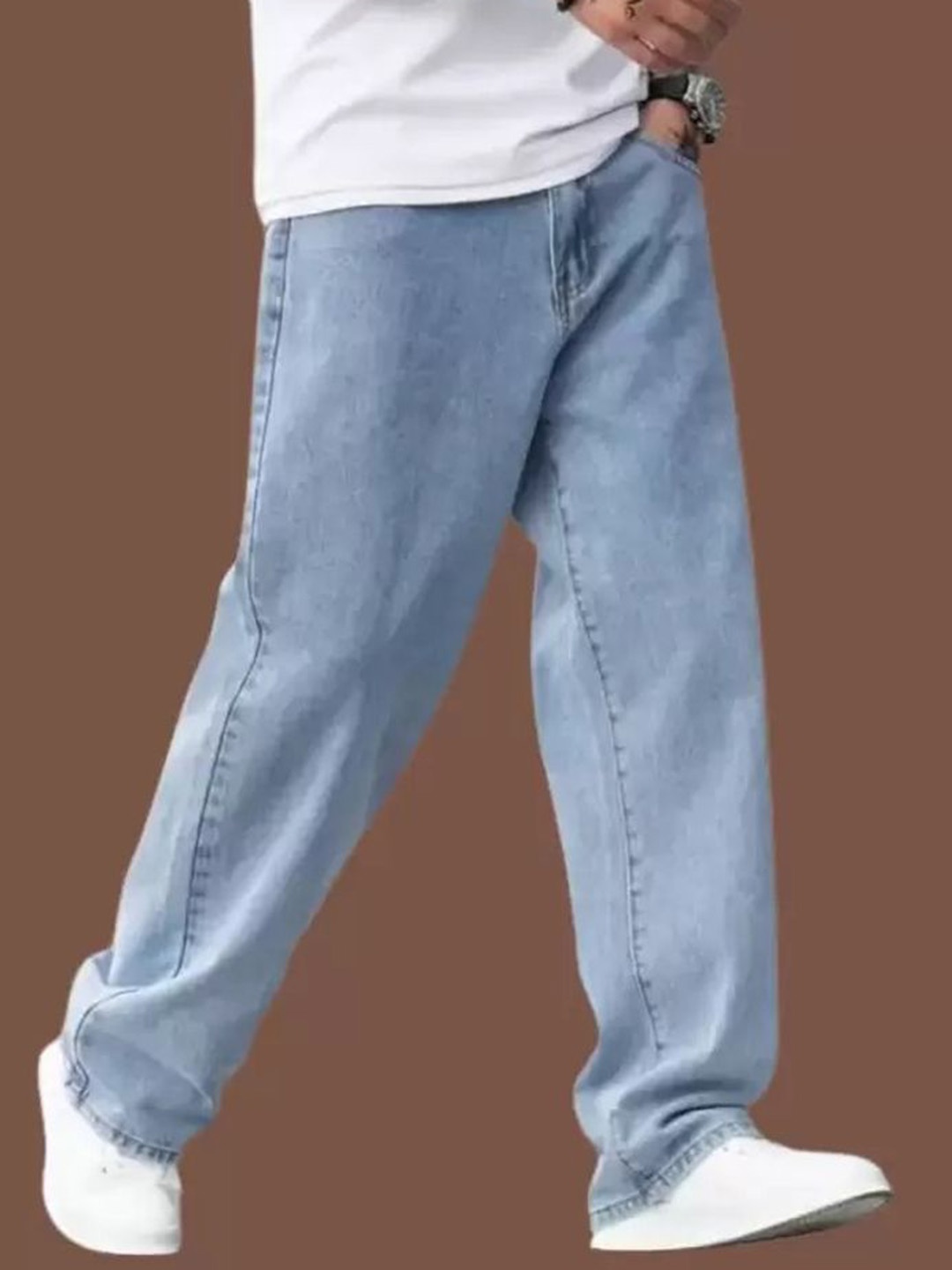 

LINARIA Men Classic Relaxed Fit Cotton Jeans, Blue