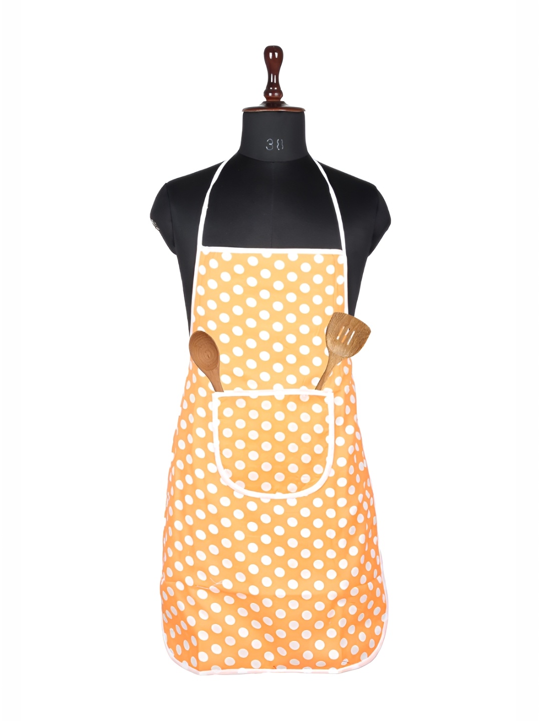 

Aura Yellow & White Polka Dots Printed Waterproof Apron