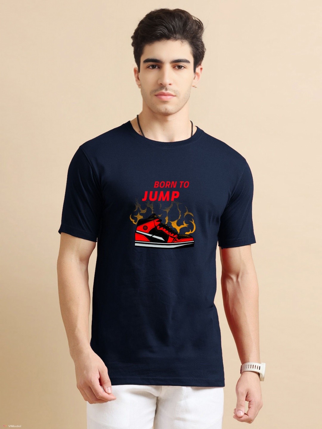 

Enciger Men Printed Applique T-shirt, Navy blue