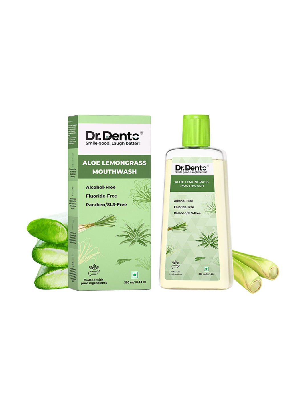 

Dr.Dento Aloe Lemongrass Mouthwash - 300 ml, Green