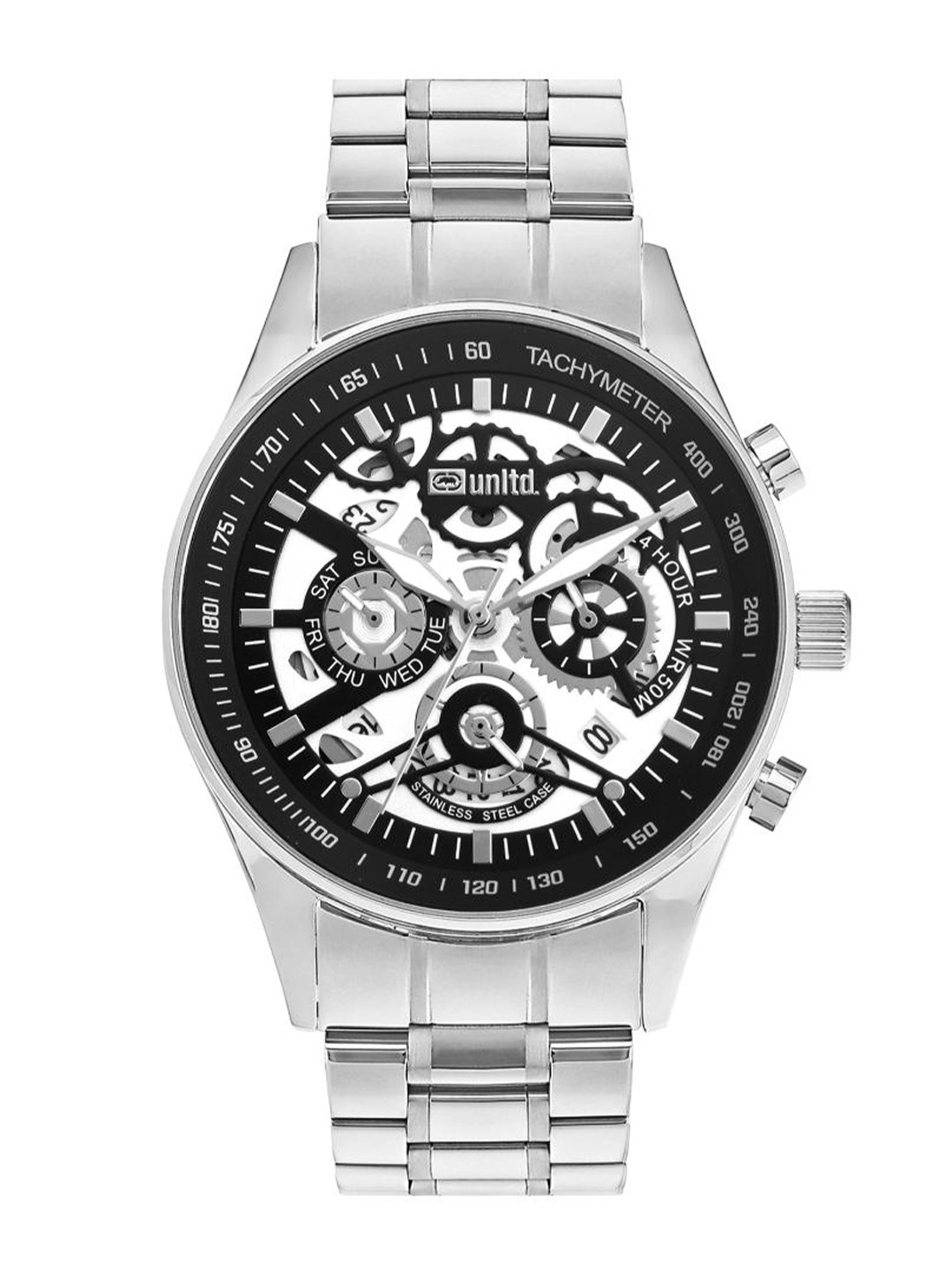 

unltd. Men Brass Dial & Bracelet Style Straps Analogue Watch UNG010001, Black