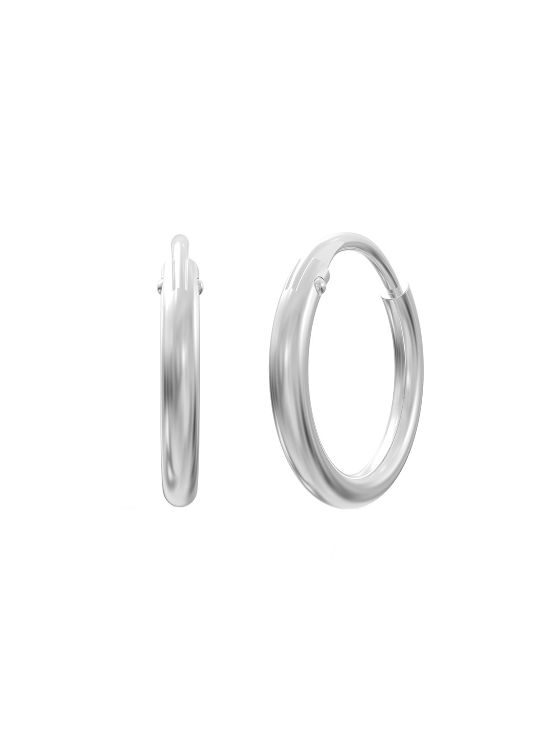 

ANAYRA 925 Sterling Silver-Plated Circular Hoops Earrings