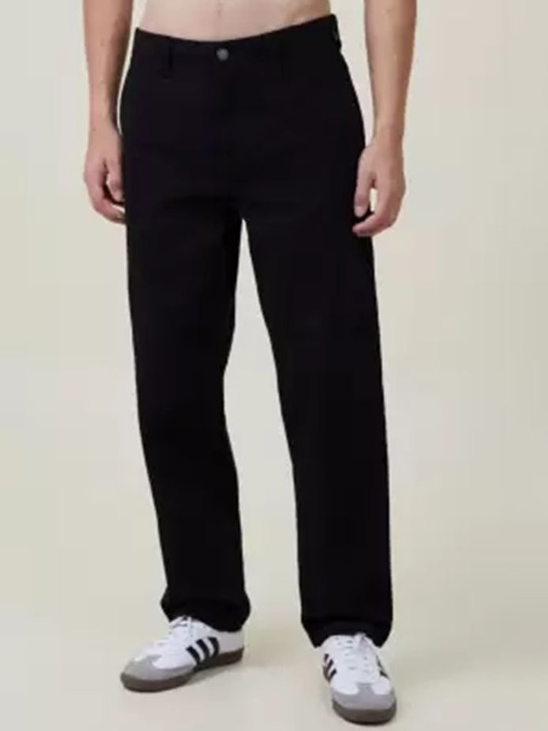 

LINARIA Men Classic Relaxed Fit Highly Distressed Stretchable Jeans, Black