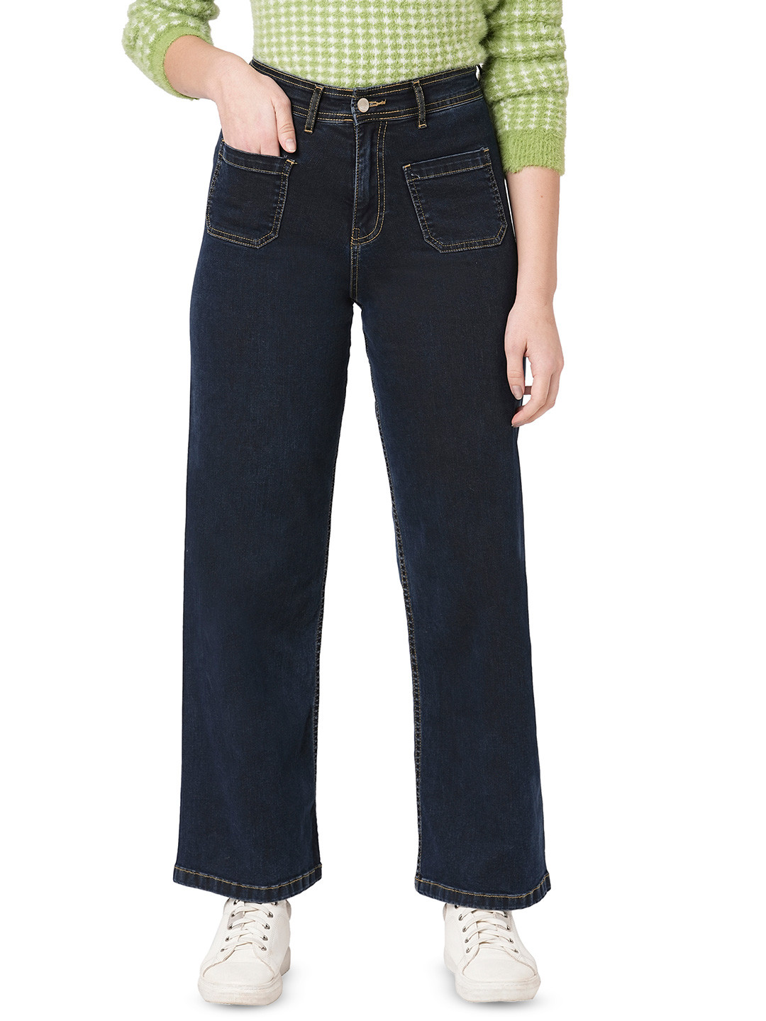 

Kraus Jeans Women Wide Leg High-Rise Jeans, Blue