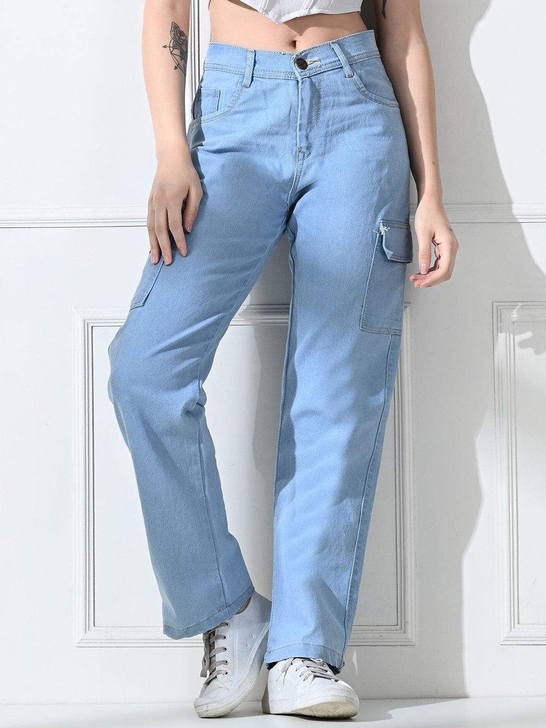 

LINARIA Women Cotton Classic Jogger Clean Look Jeans, Blue