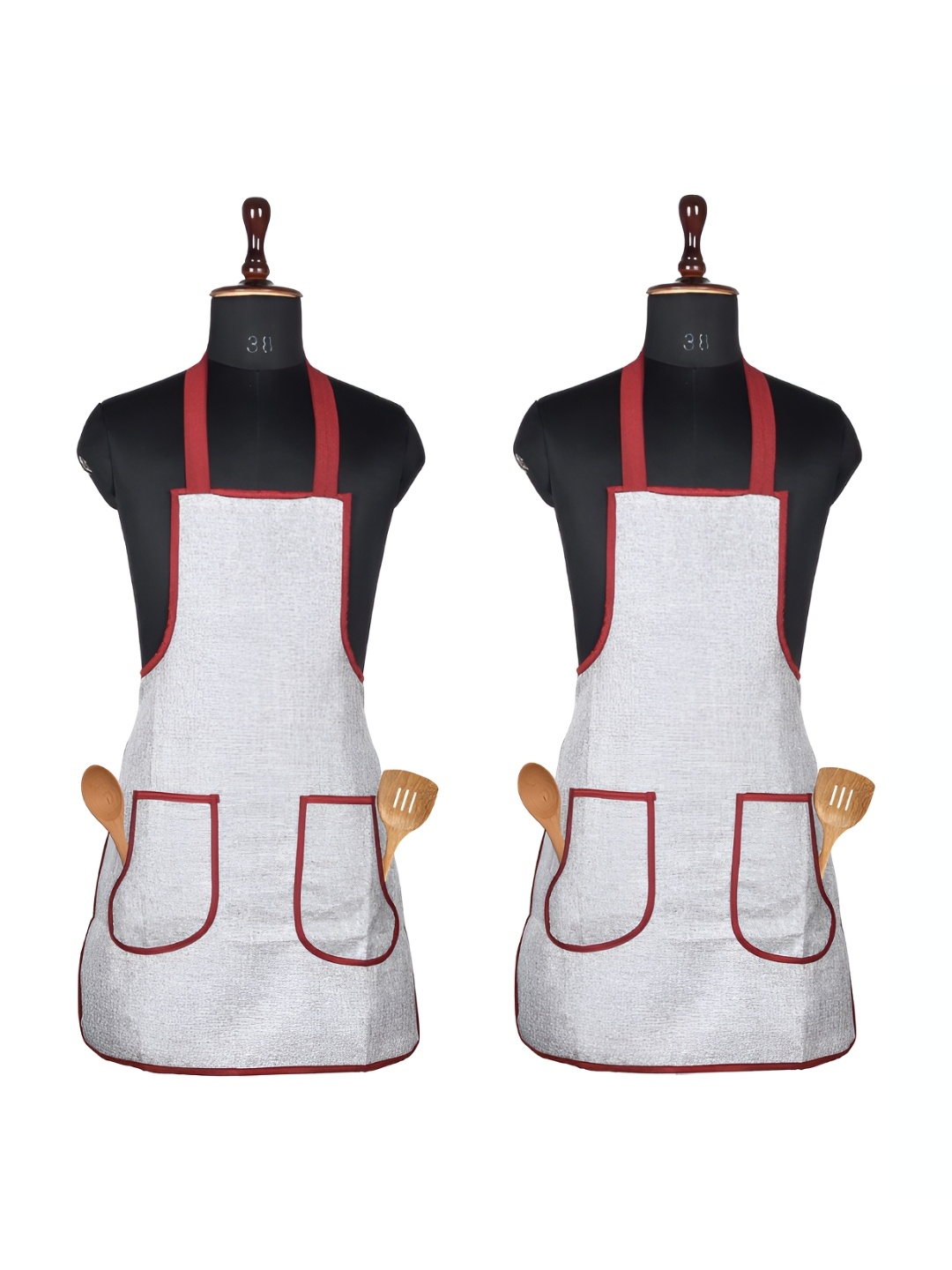 

Aura Grey & Maroon 2 Pieces Waterproof Jute Aprons