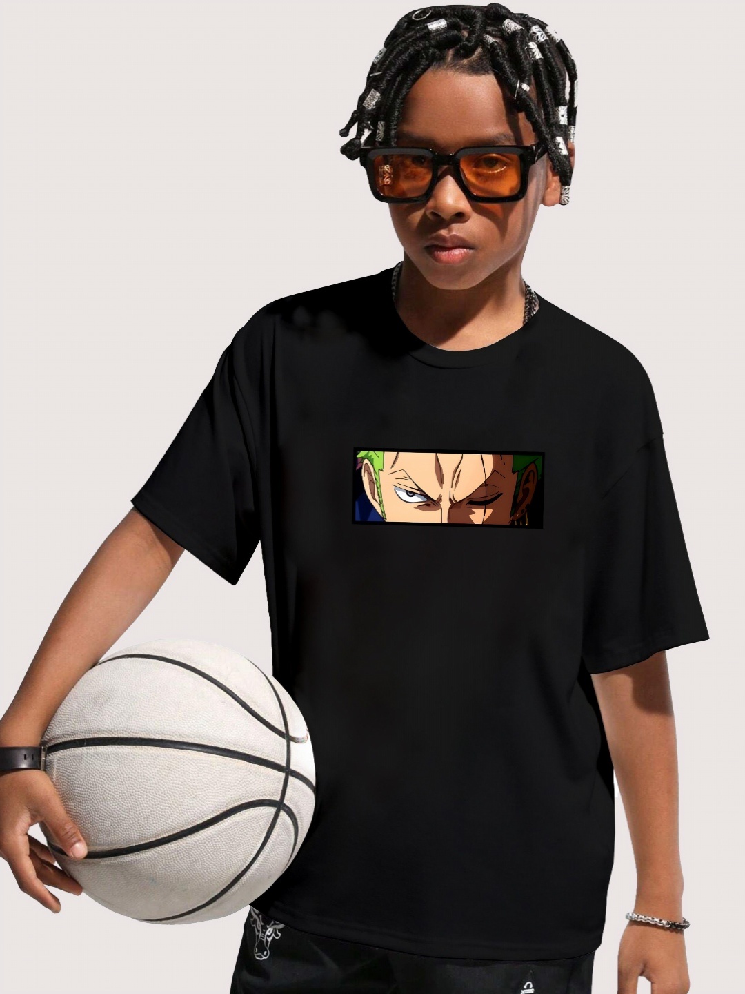 

LOCAVESTIR Boys Printed T-shirt, Black