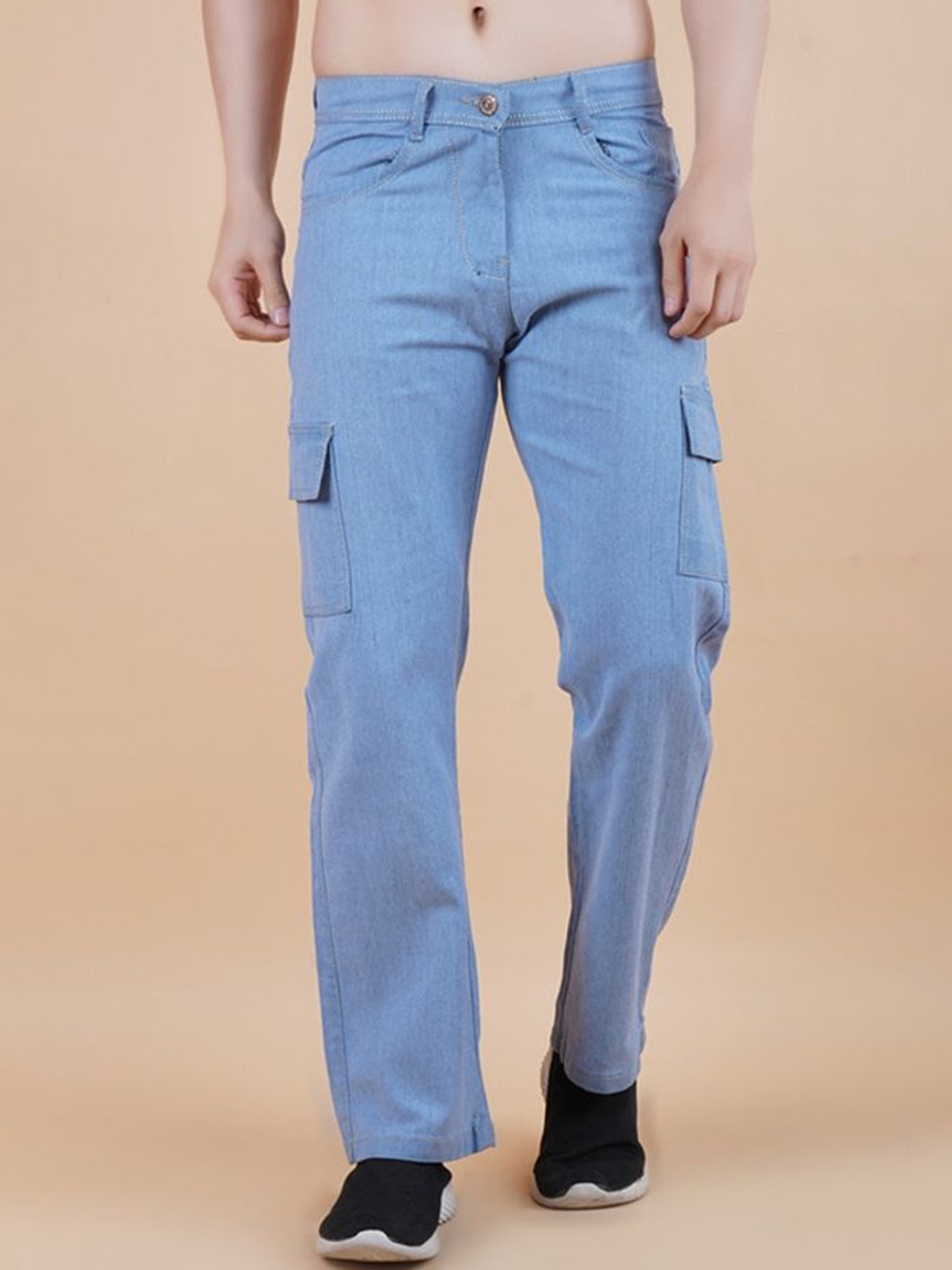 

Linaria Men Classic Relaxed Fit Mid Rise Clean Look Jeans, Blue