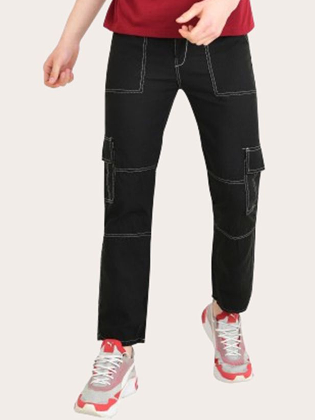 

LINARIA Men Cotton Slim Fit Jeans, Black