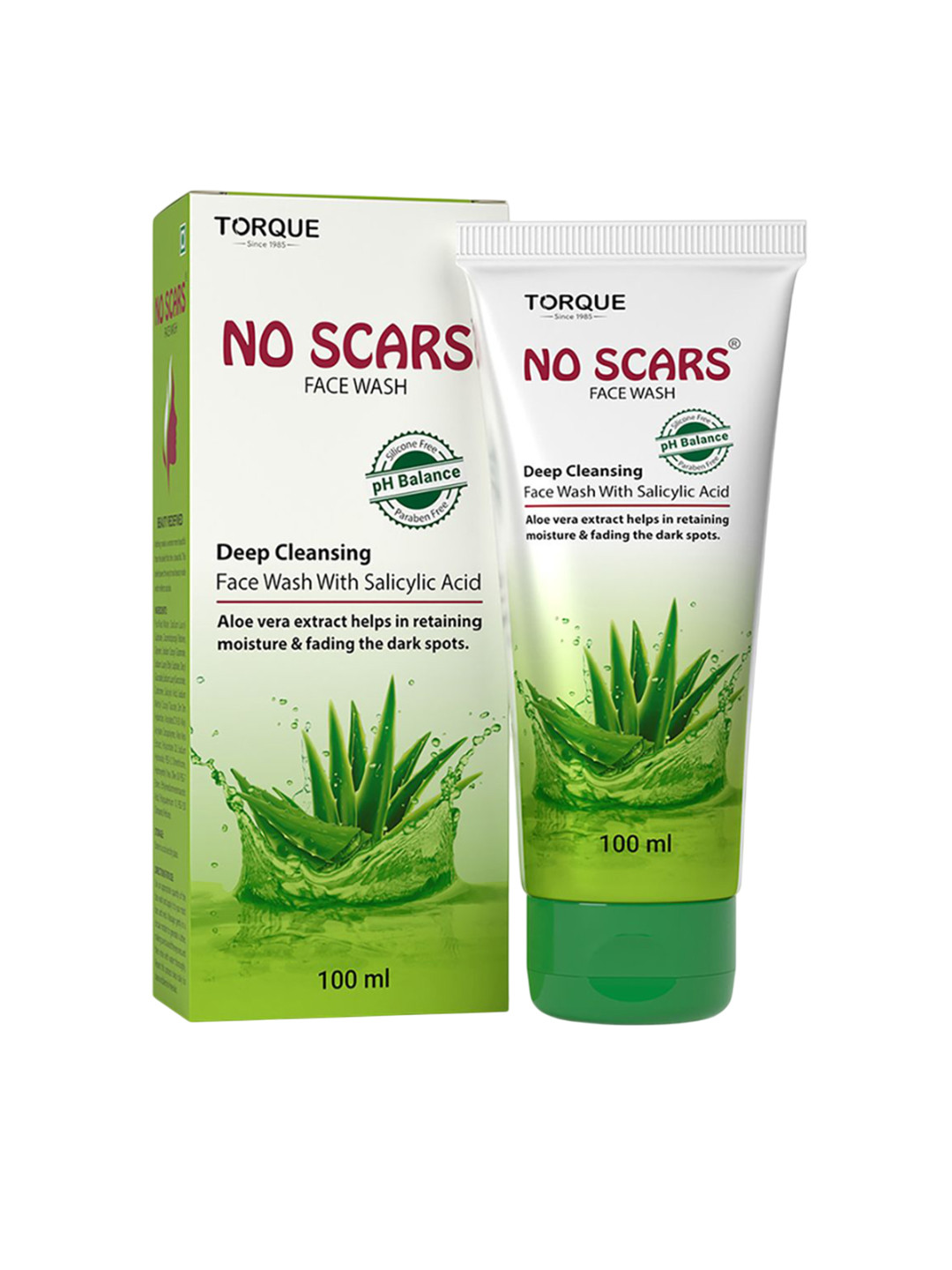 

NO SCARS Set Of 3 Deep Cleansing Face Wash With Salicylic Acid & Aloe Vera - 100 ml Each, White