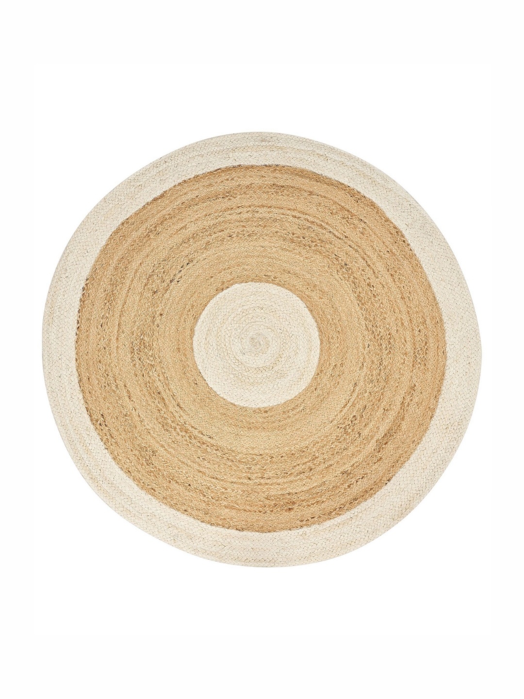 

Art Avenue Conan Beige & White Textured Round Floor Jute Carpet