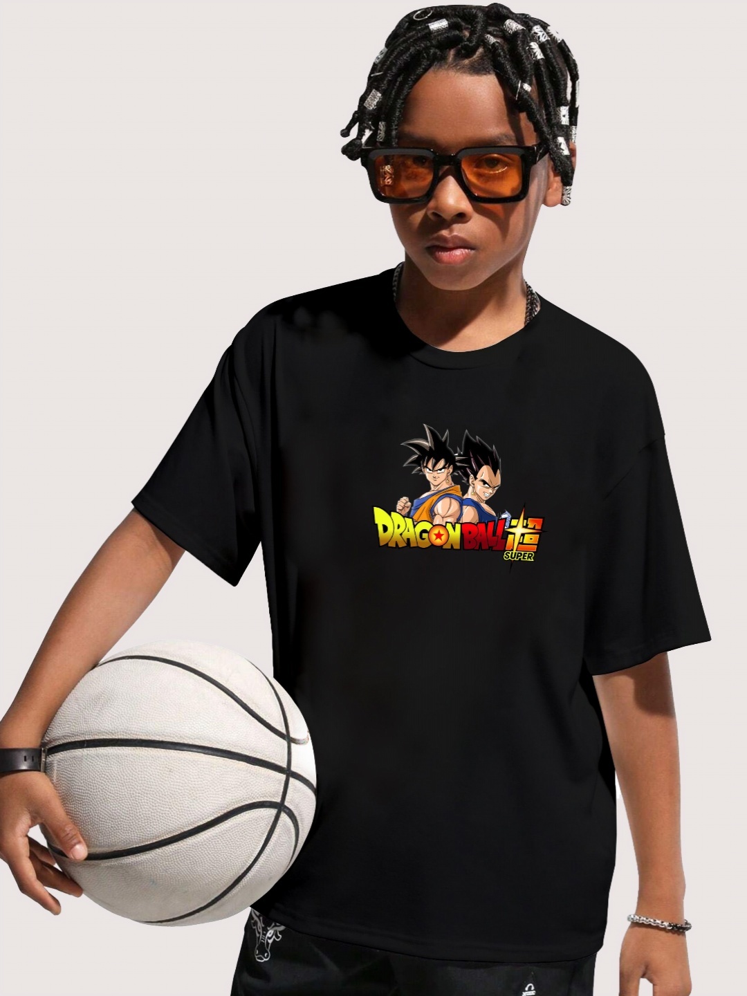 

LOCAVESTIR Boys Printed T-shirt, Black