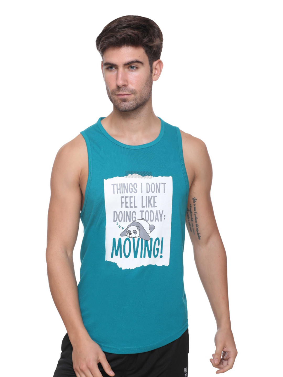 

Colors and Blends Men Printed T-shirt, Teal