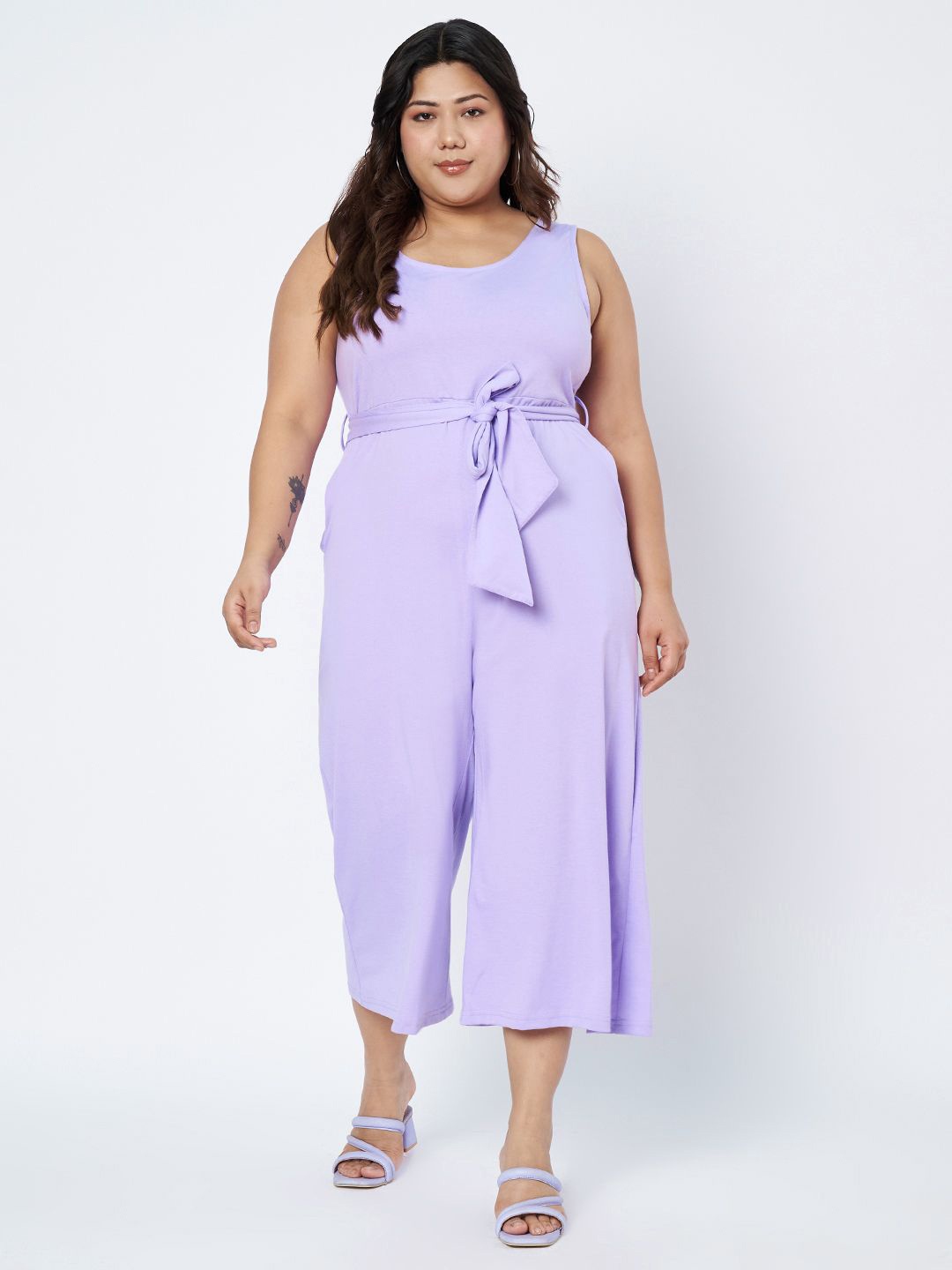 

BRINNS Women Round Neck Basic Jumpsuit, Lavender