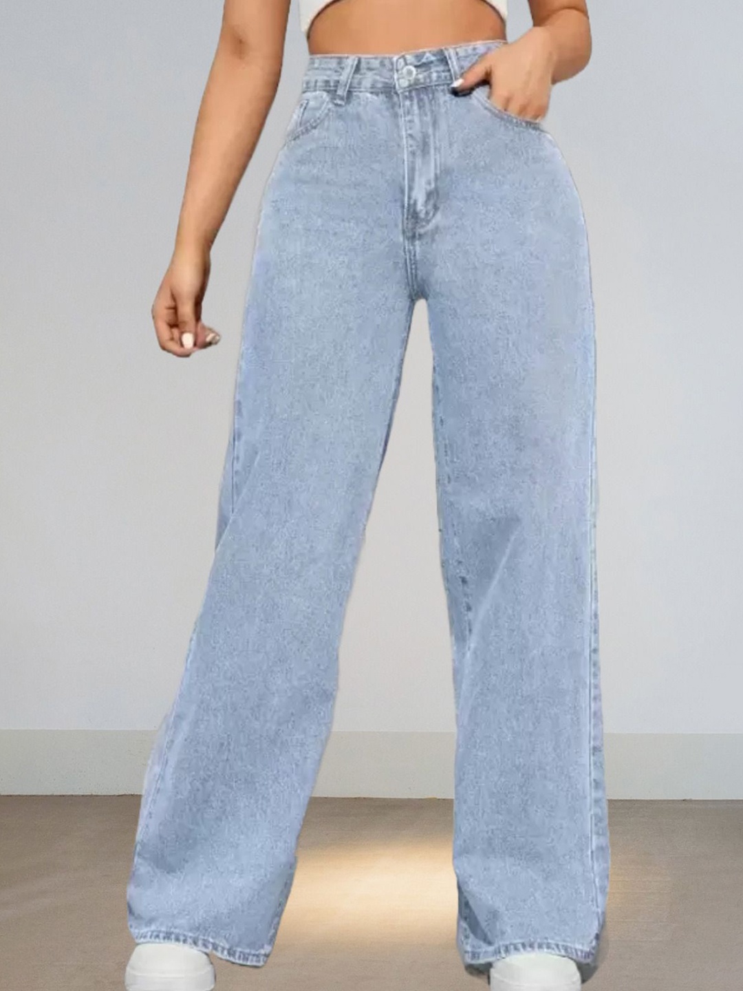 

LINARIA Women Classic Relaxed Fit Mid-Rise Jeans, Blue