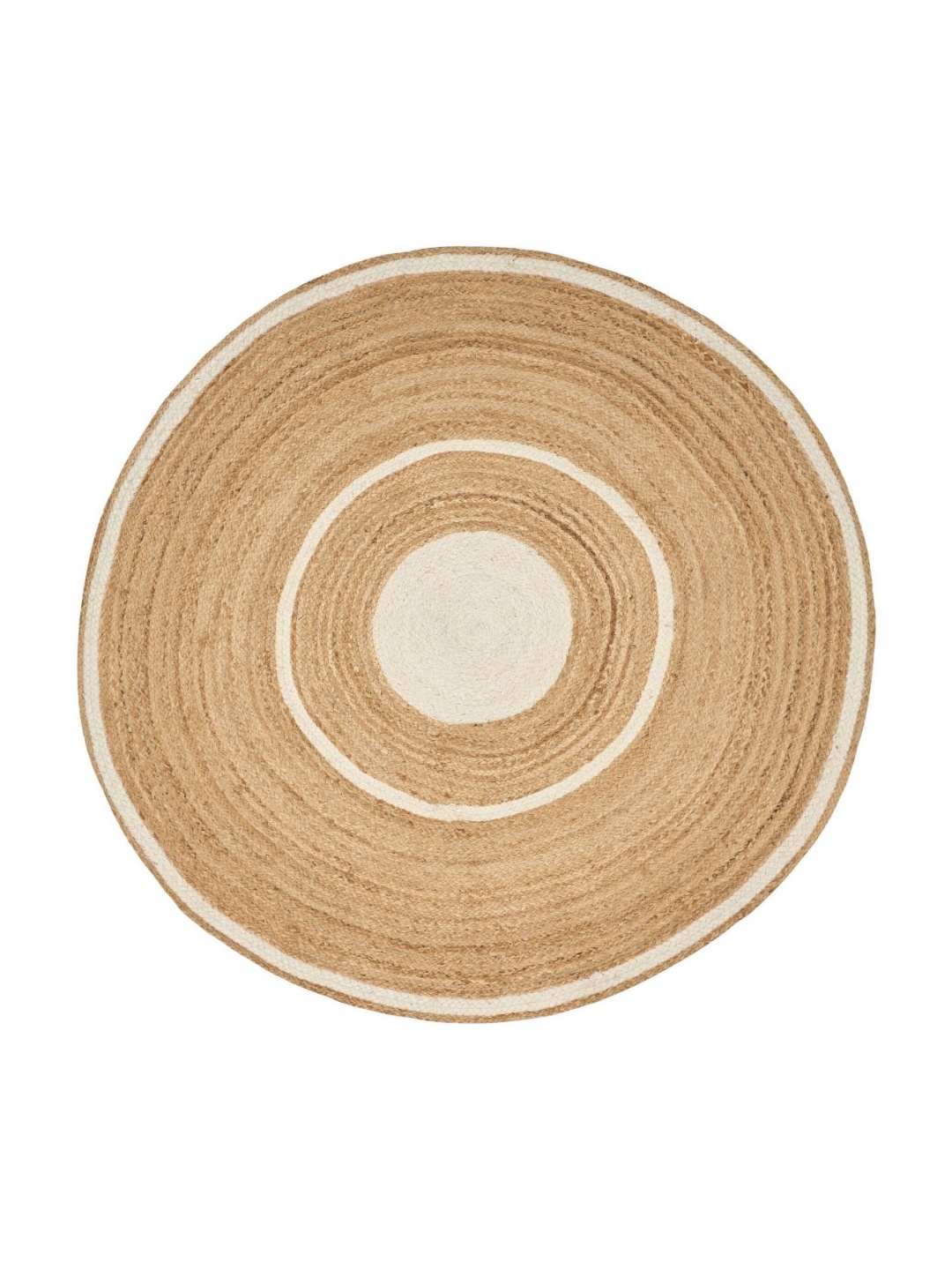 

Art Avenue Christchurch Beige & White Textured Round Floor Jute Carpet