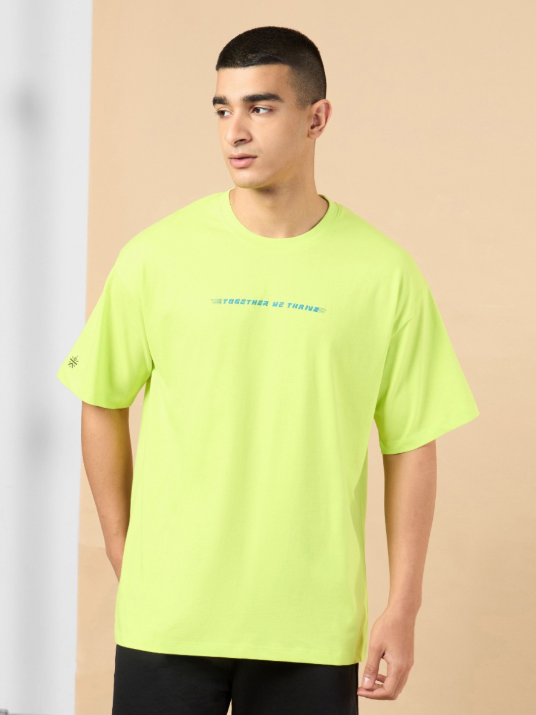 

CULT Men Lime Community Graphic T-shirt, Lime green