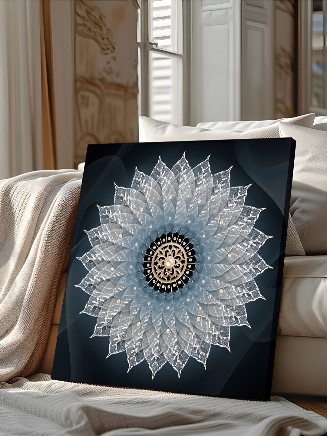 

Art Street Blue & Black Floral & Botanical Printed Canvas Wall Art