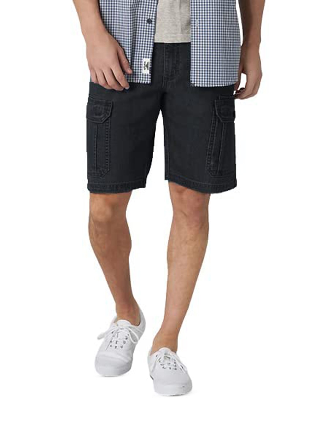 

BAESD Men High-Rise Denim Outdoor Denim Shorts, Black