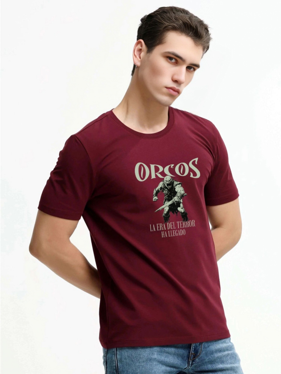 

Enciger Men Printed T-shirt, Maroon