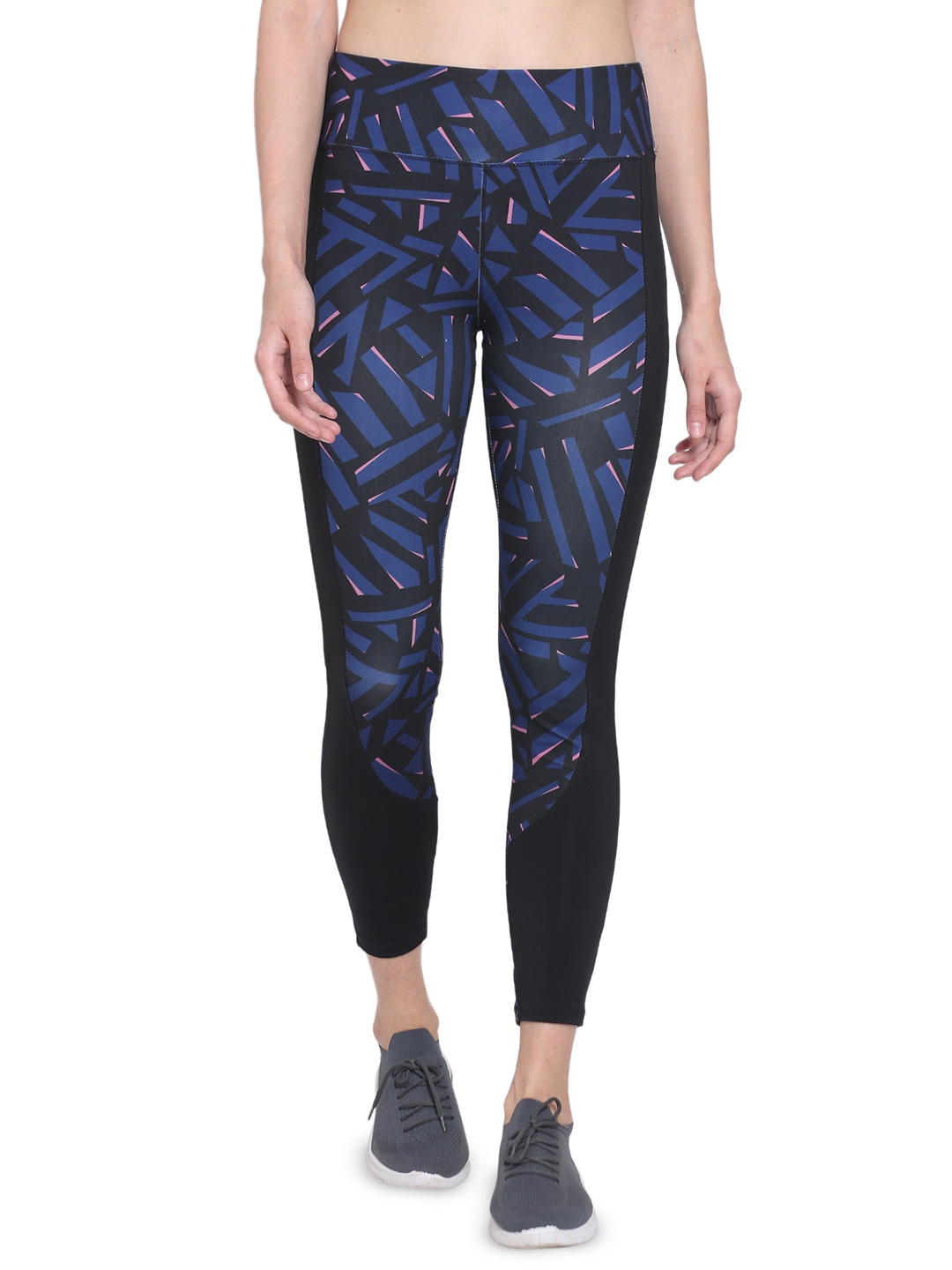 

Popster Women Printed Ankle Length Sports Tights, Blue