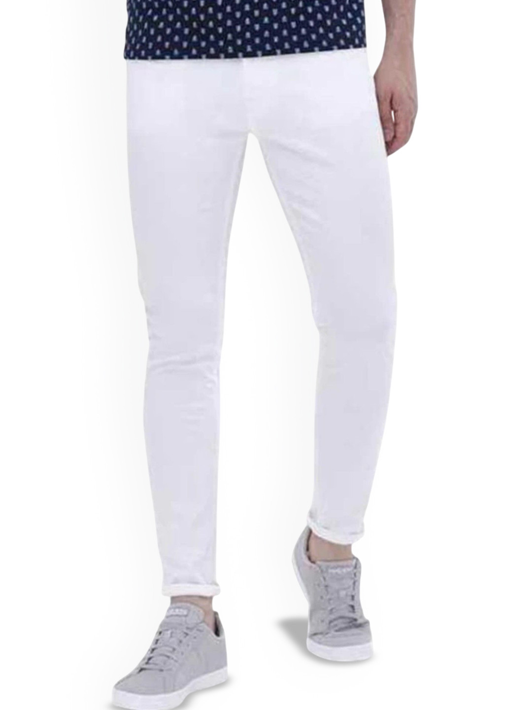 

LINARIA Men Classic Slim Fit Clean Look Jeans, White