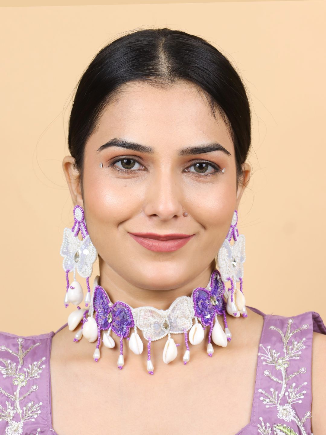 

Sangria Gold-Plated Beaded Jewellery Set