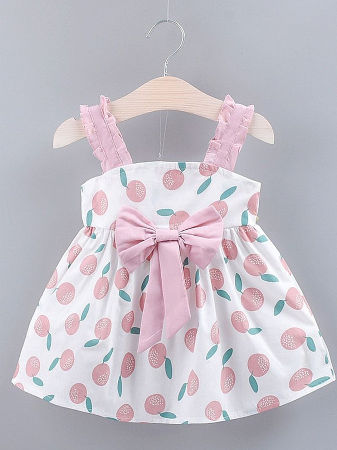 

LULU & SKY Girls Polka Dot Printed Fit & Flare Dress, Pink