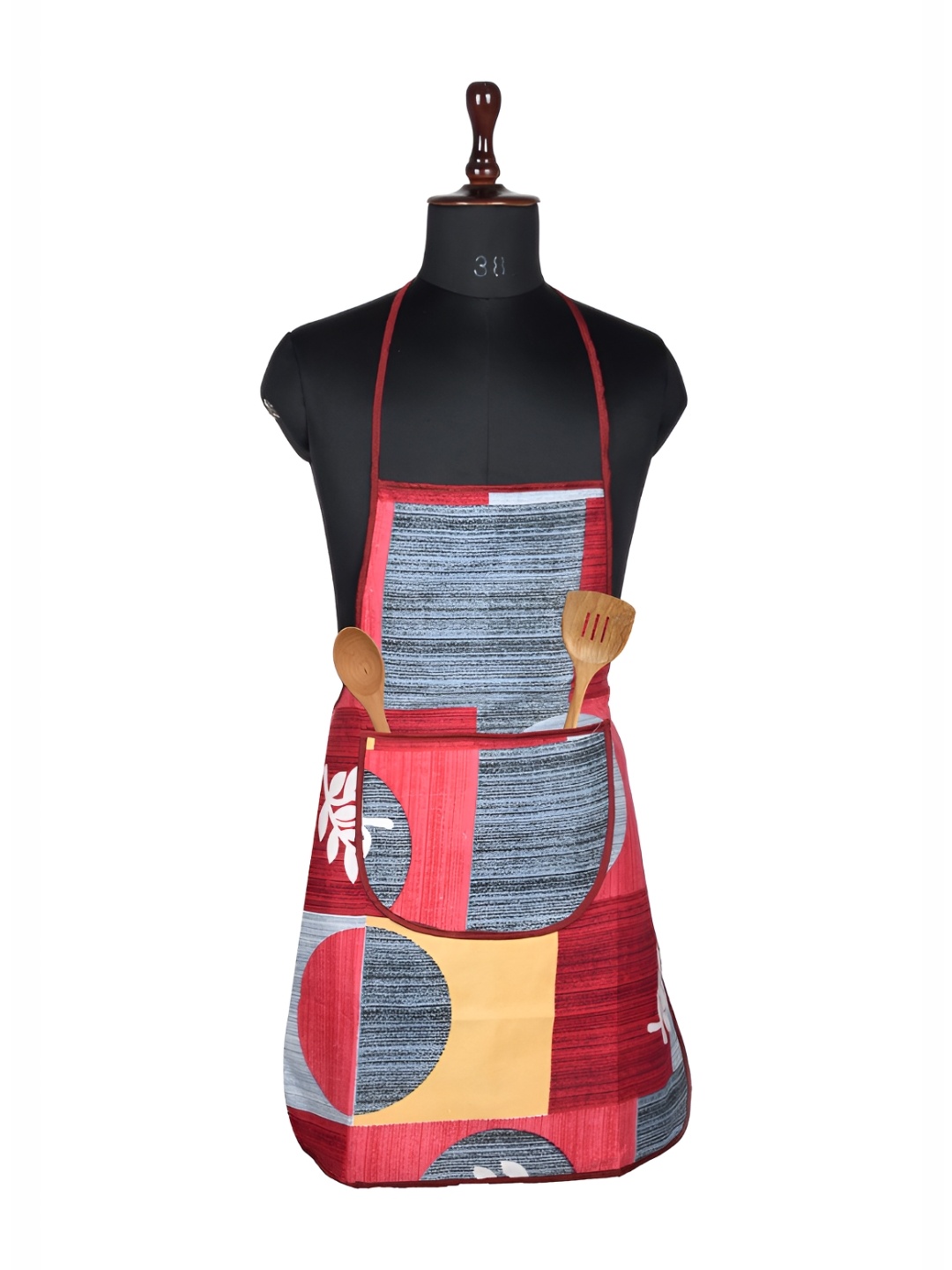 

Aura Red & Grey Printed Waterproof Cotton Apron