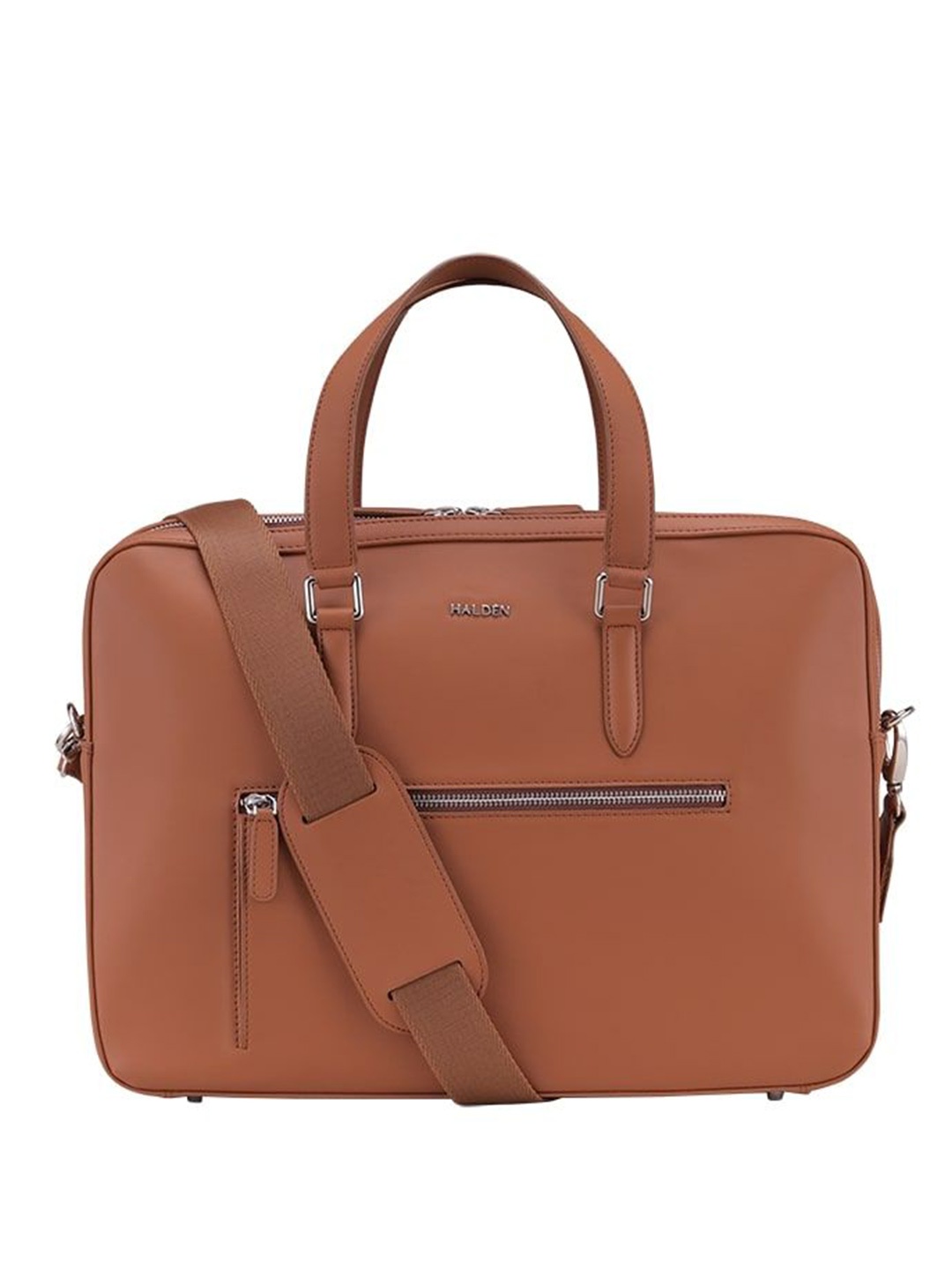 

HALDEN Unisex Leather Laptop Bag, Tan