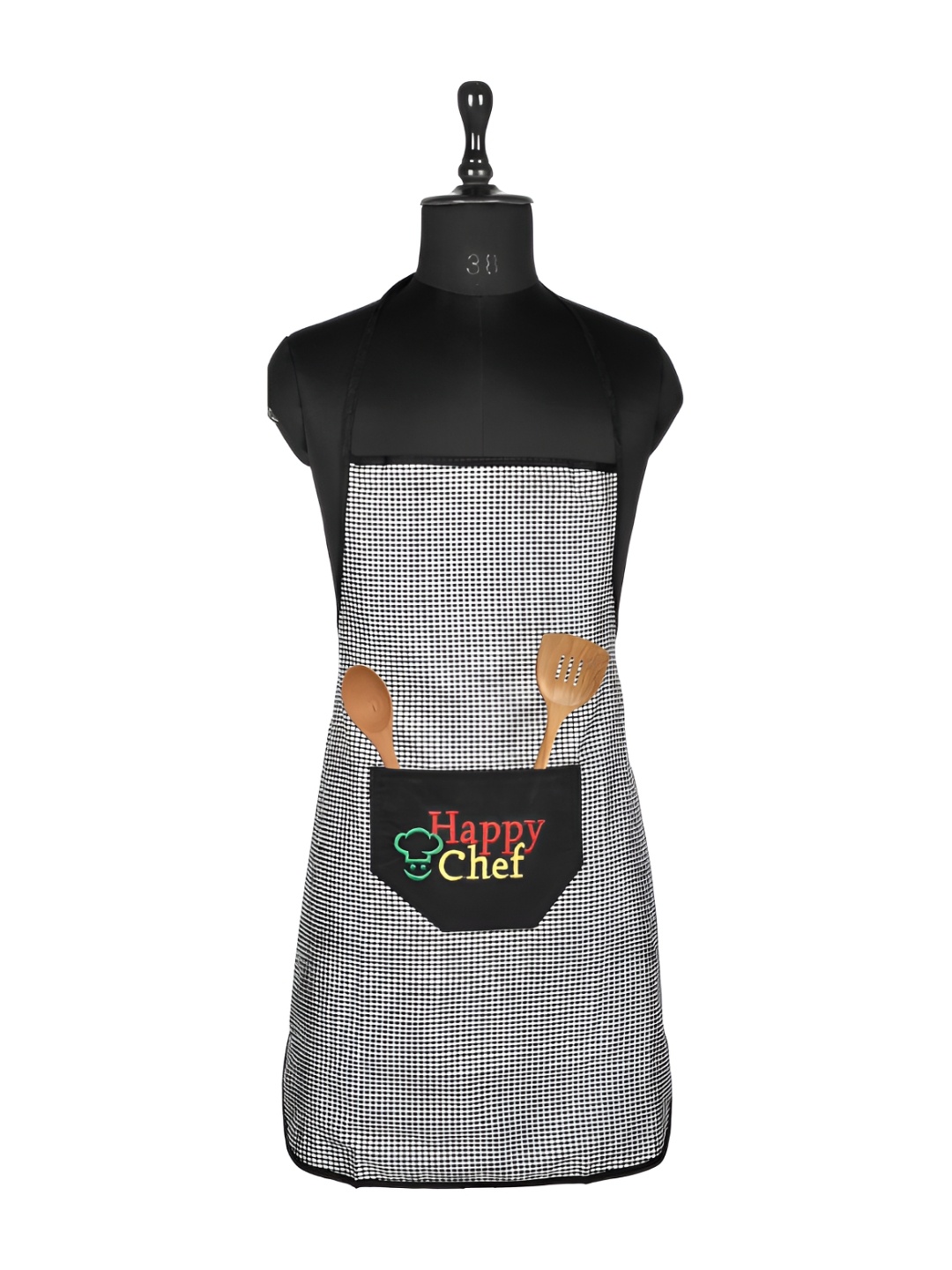 

Aura White & Black Checked Waterproof Apron