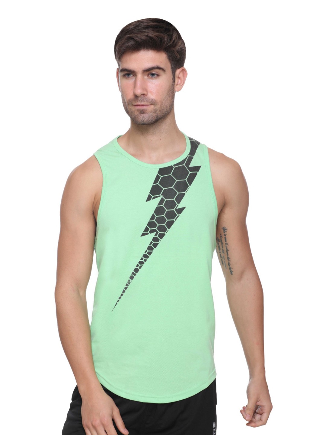 

Colors and Blends Men Printed T-shirt, Green