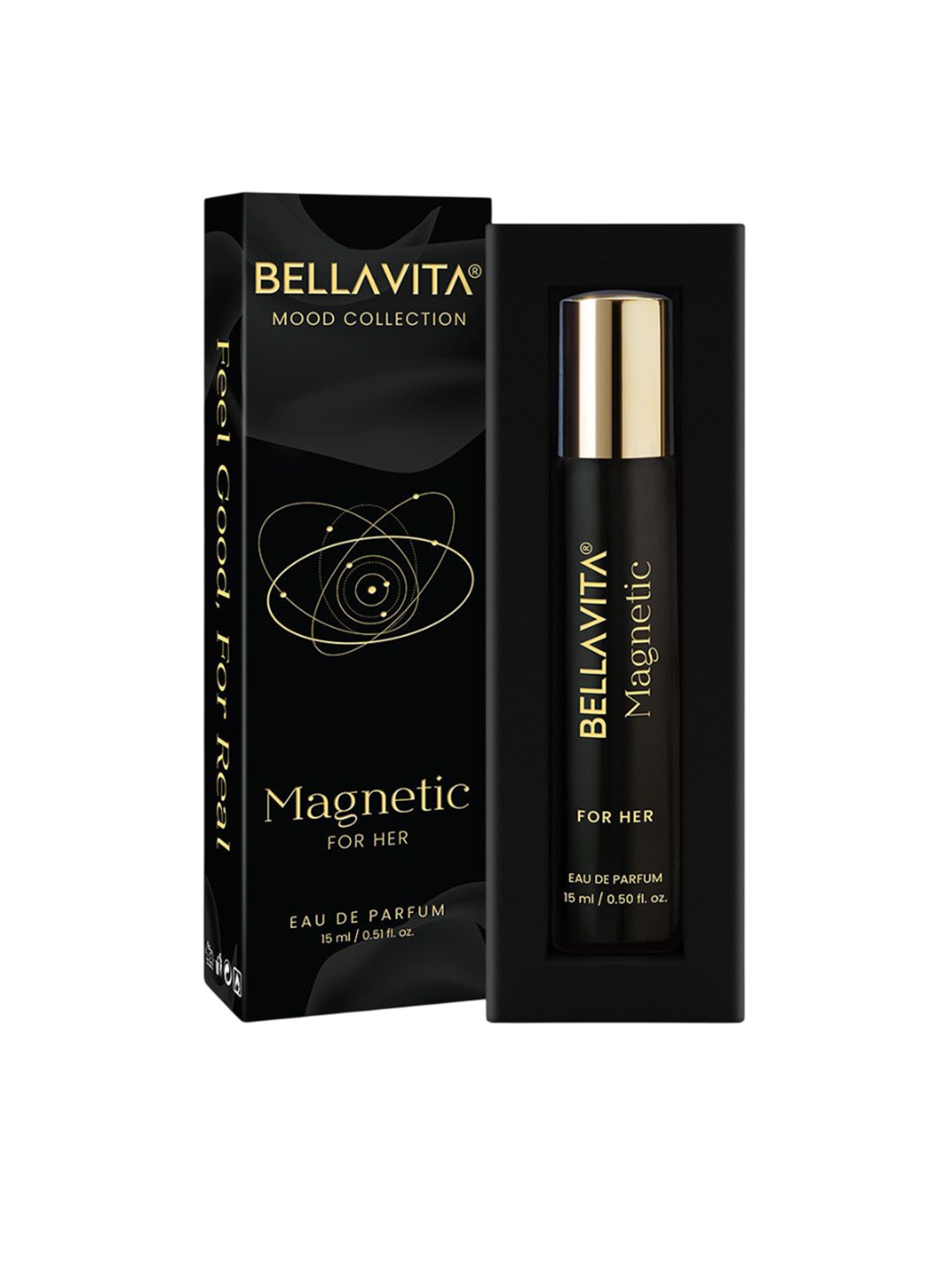 

Bella Vita Organic Women Magnetic Long Lasting Eau De Parfum- 15 ml, Black