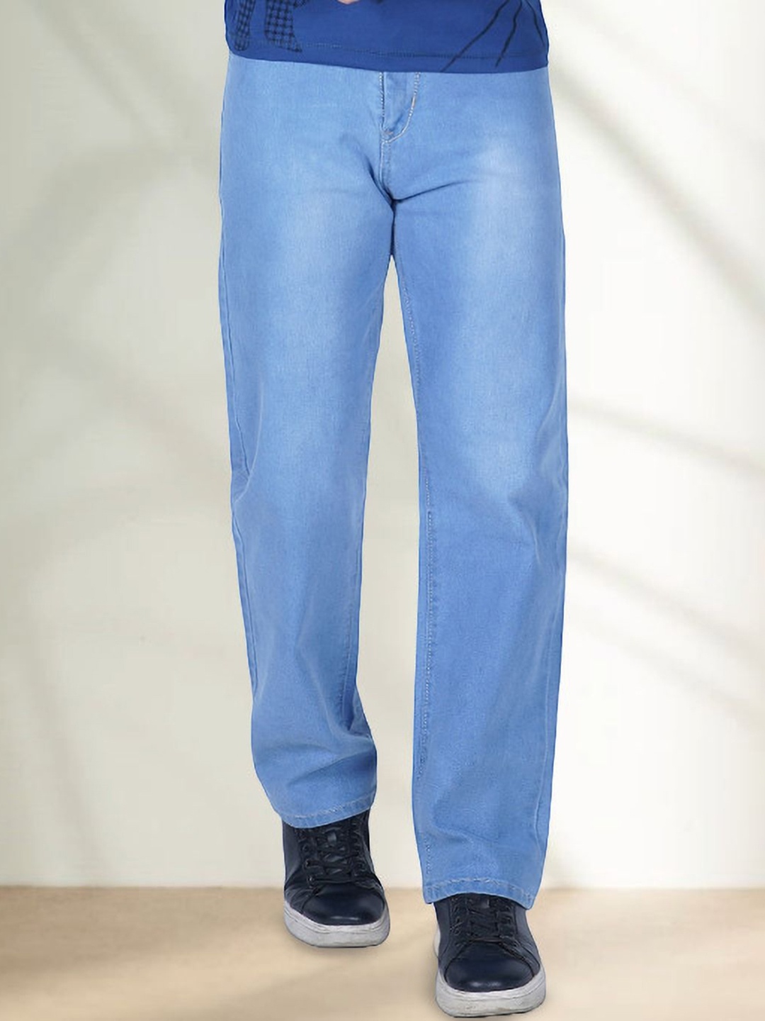 

LINARIA Men Classic Relaxed Fit Light Fade Mid-Rise Jeans, Blue