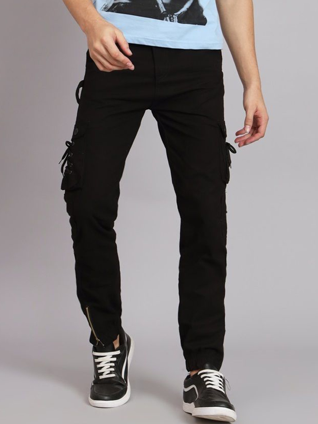 

LINARIA Men Classic Jogger Mid-Rise Jeans, Black