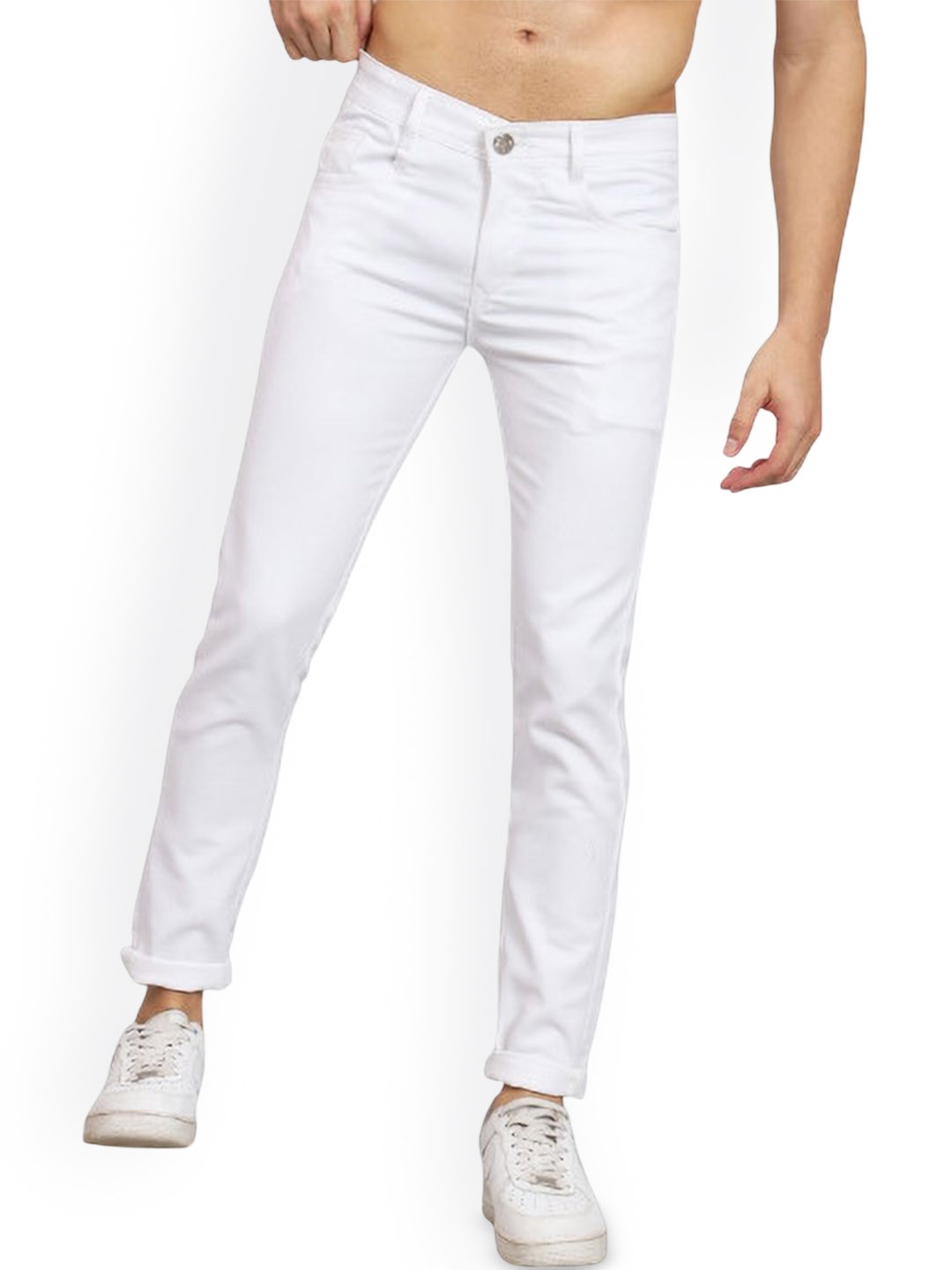 

LINARIA Men Classic Skinny Fit Jeans, White