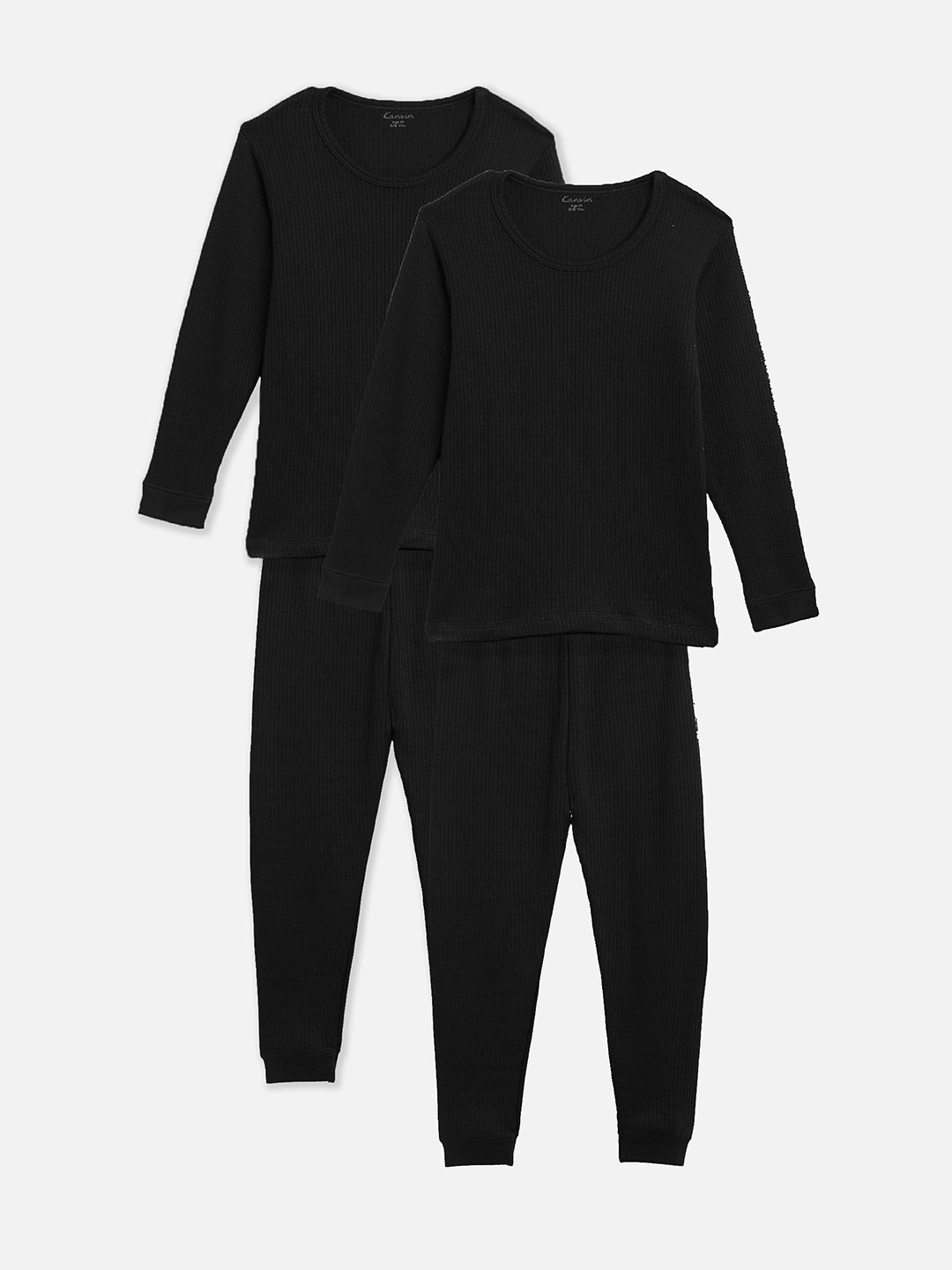 

Aerowarm Infant Girls Pack Of 2 Thermal Sets, Black