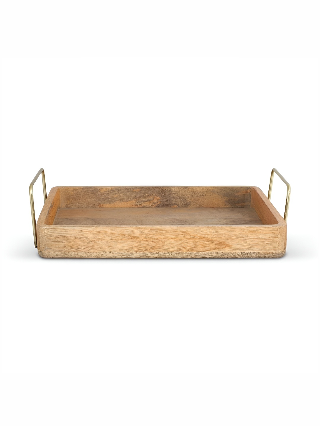 

IAAH Saige Gold-Toned & Brown Steel Wooden Serving Tray