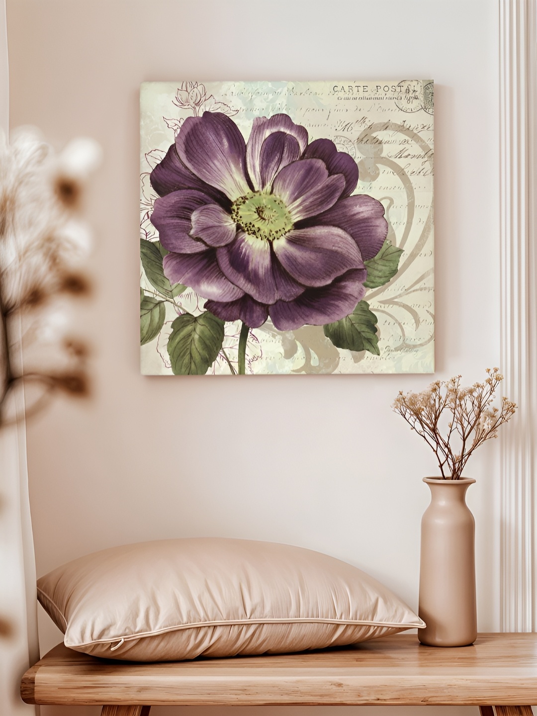 

Art Street Purple & White Floral & Botanical Printed Canvas Wall Art