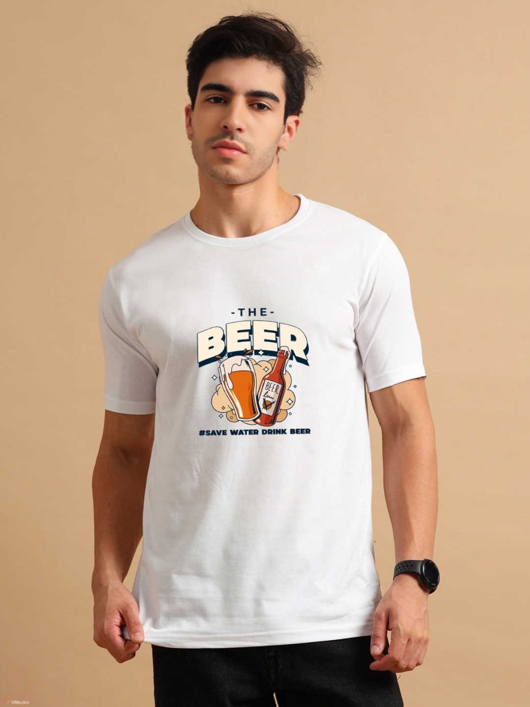 

Enciger Men Printed Applique T-shirt, White
