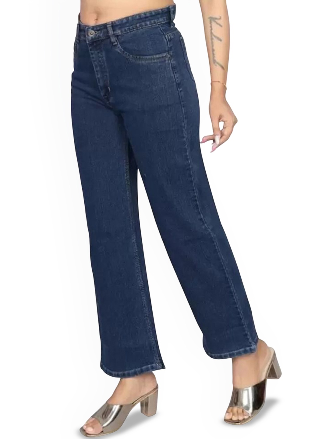 

LINARIA Women Classic Relaxed Fit Clean Look Cotton Jeans, Blue