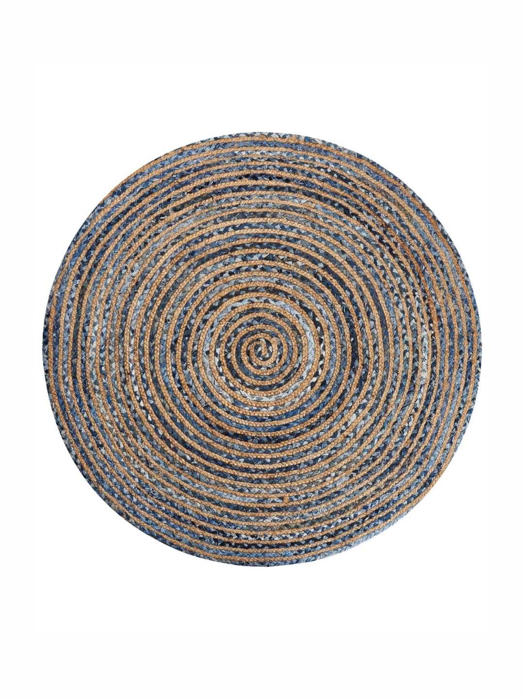 

Art Avenue Freesia Blue Circular Shaped Hemp Carpet, Beige