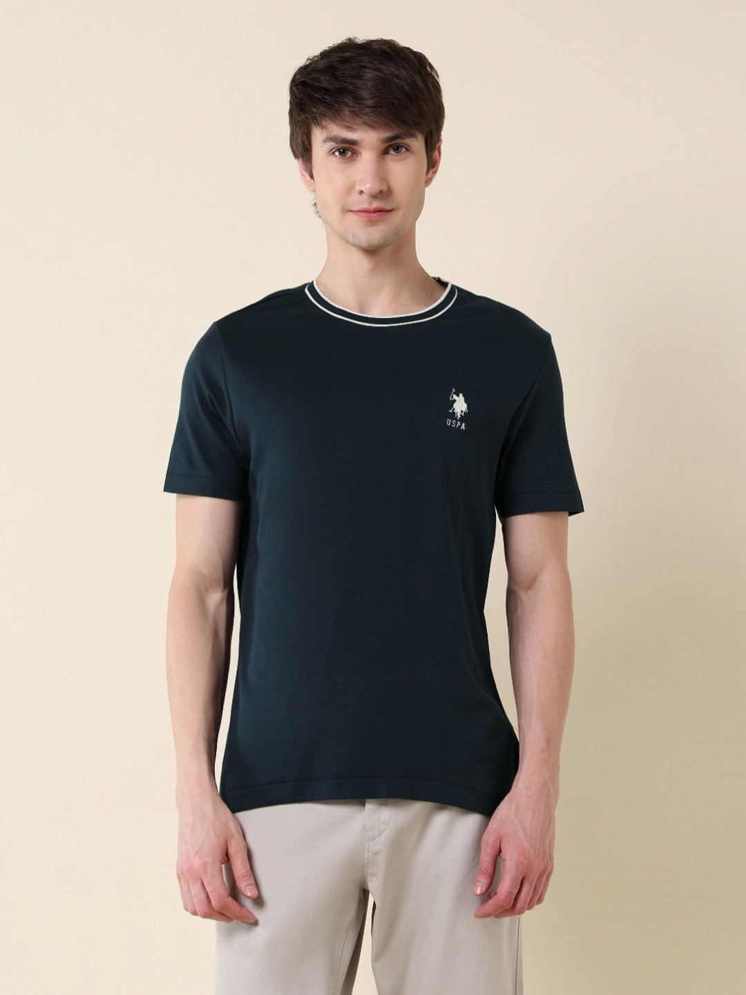 

U.S. Polo Assn. Men Cut Outs Slim Fit T-shirt, Blue