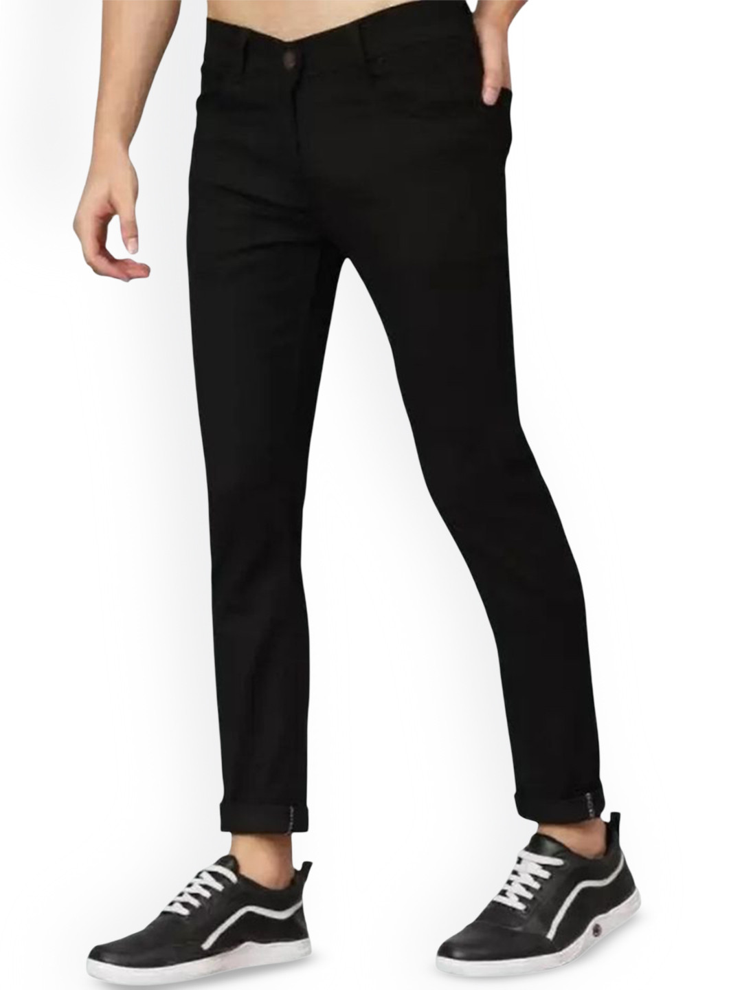 

LINARIA Men Classic Slim Fit Stretchable Jeans, Black