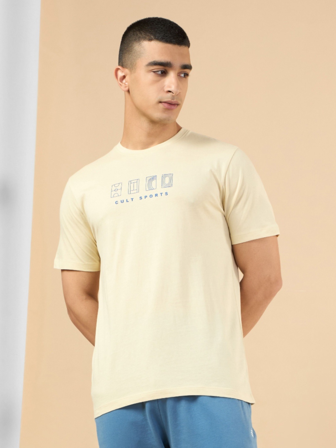 

CULT Men's Beige Cult Sport's Club T-shirt