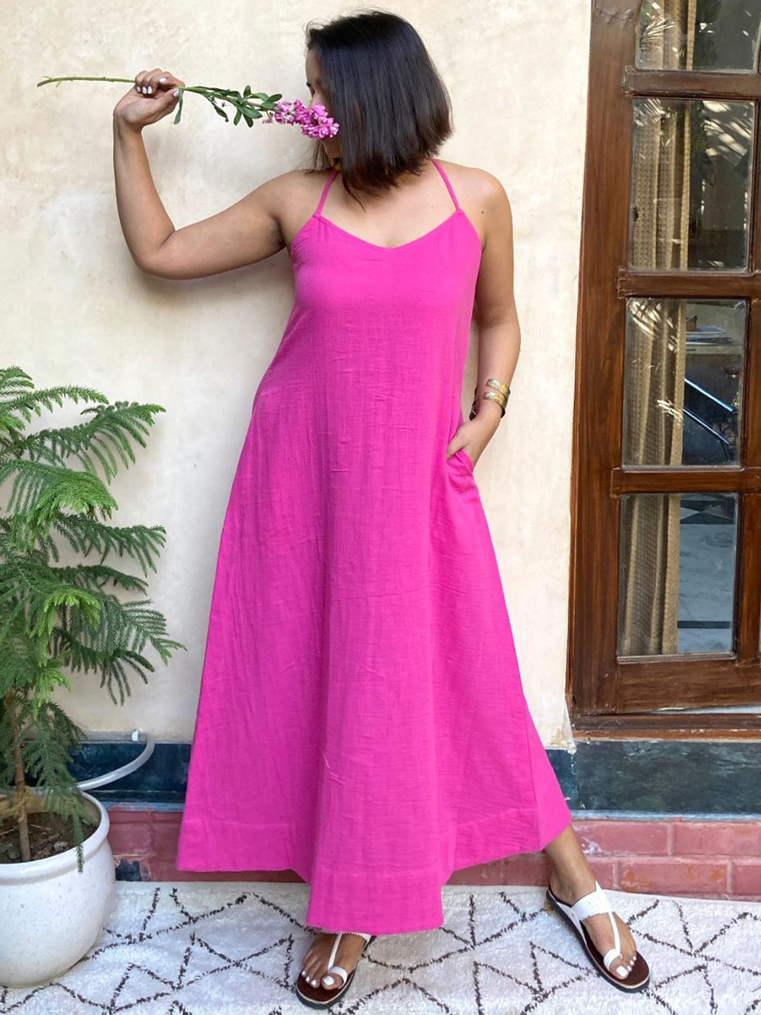

Label Tanvee Women A-Line Maxi Dress, Mauve