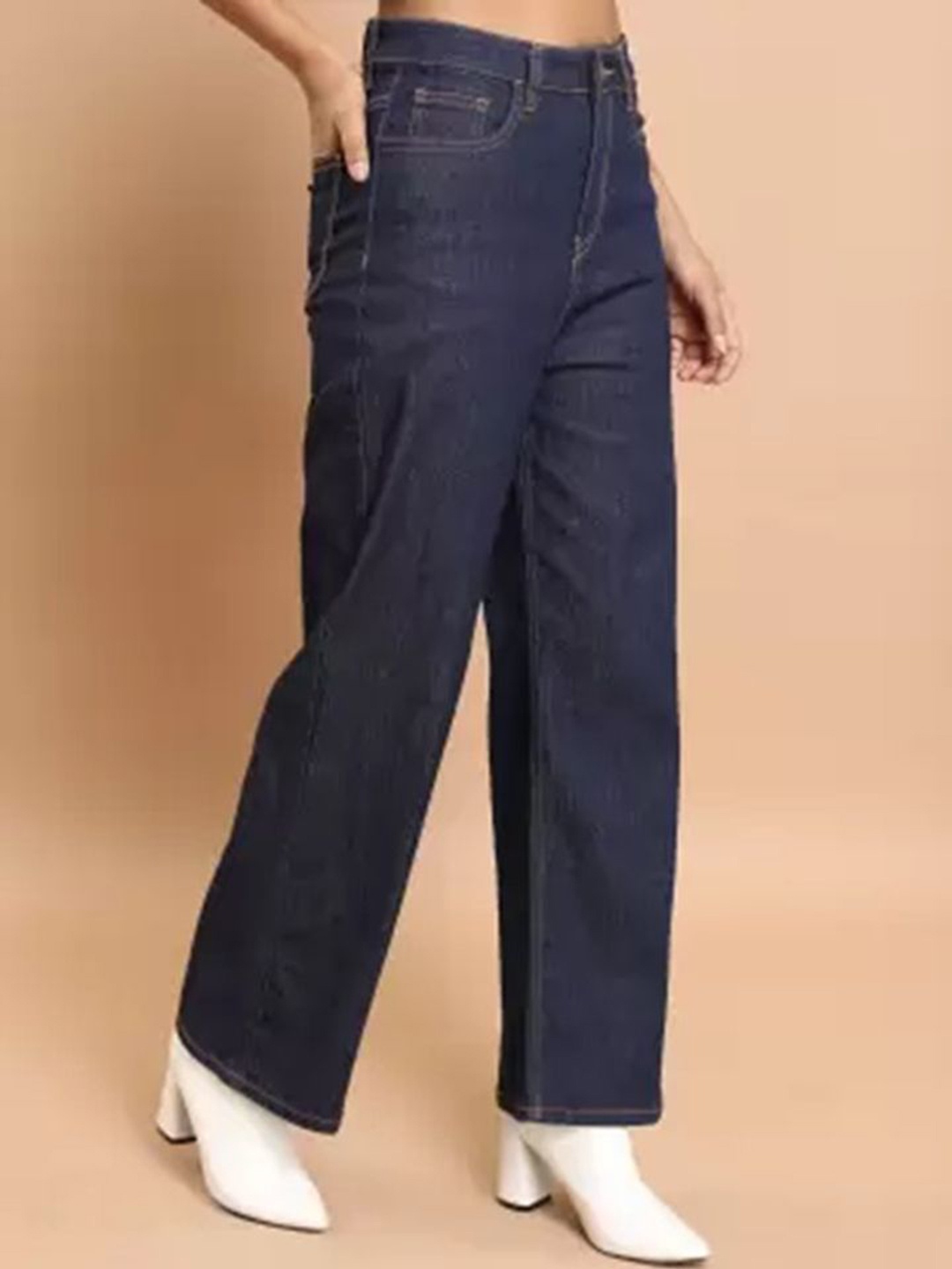 

LINARIA Women Cotton Classic Low-Rise Regular Fit Jeans, Blue
