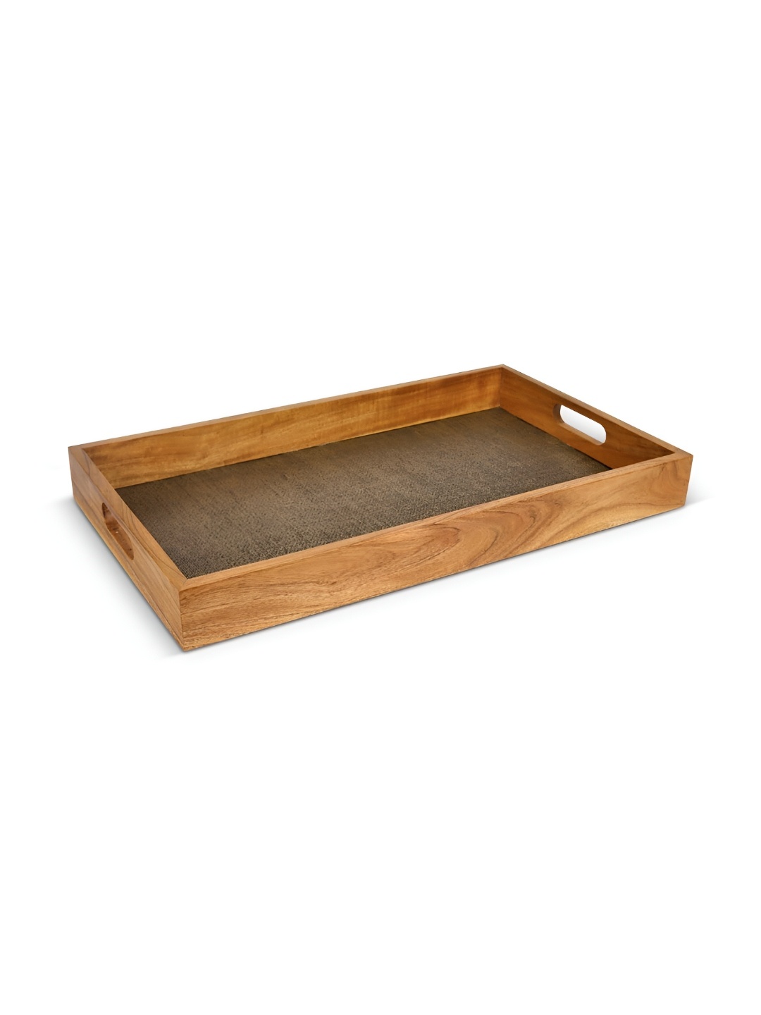 

IAAH Brown Aluminium & Wooden Serving Tray