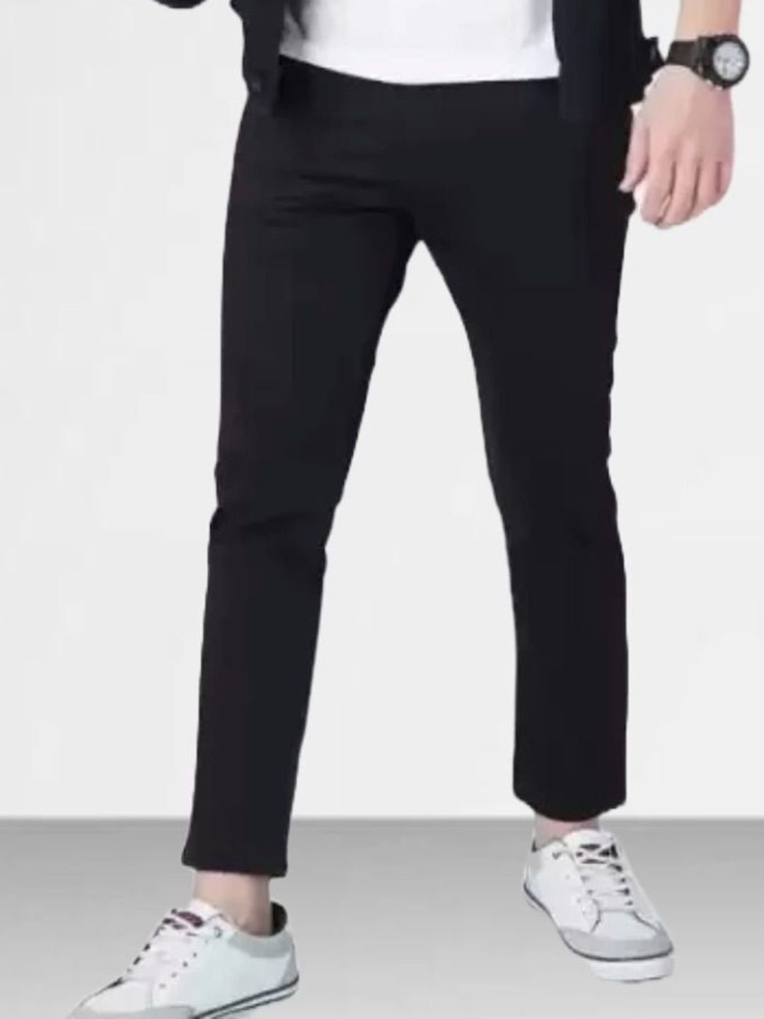 

LINARIA Men Classic Slim Fit Mid-Rise Cotton Jeans, Black