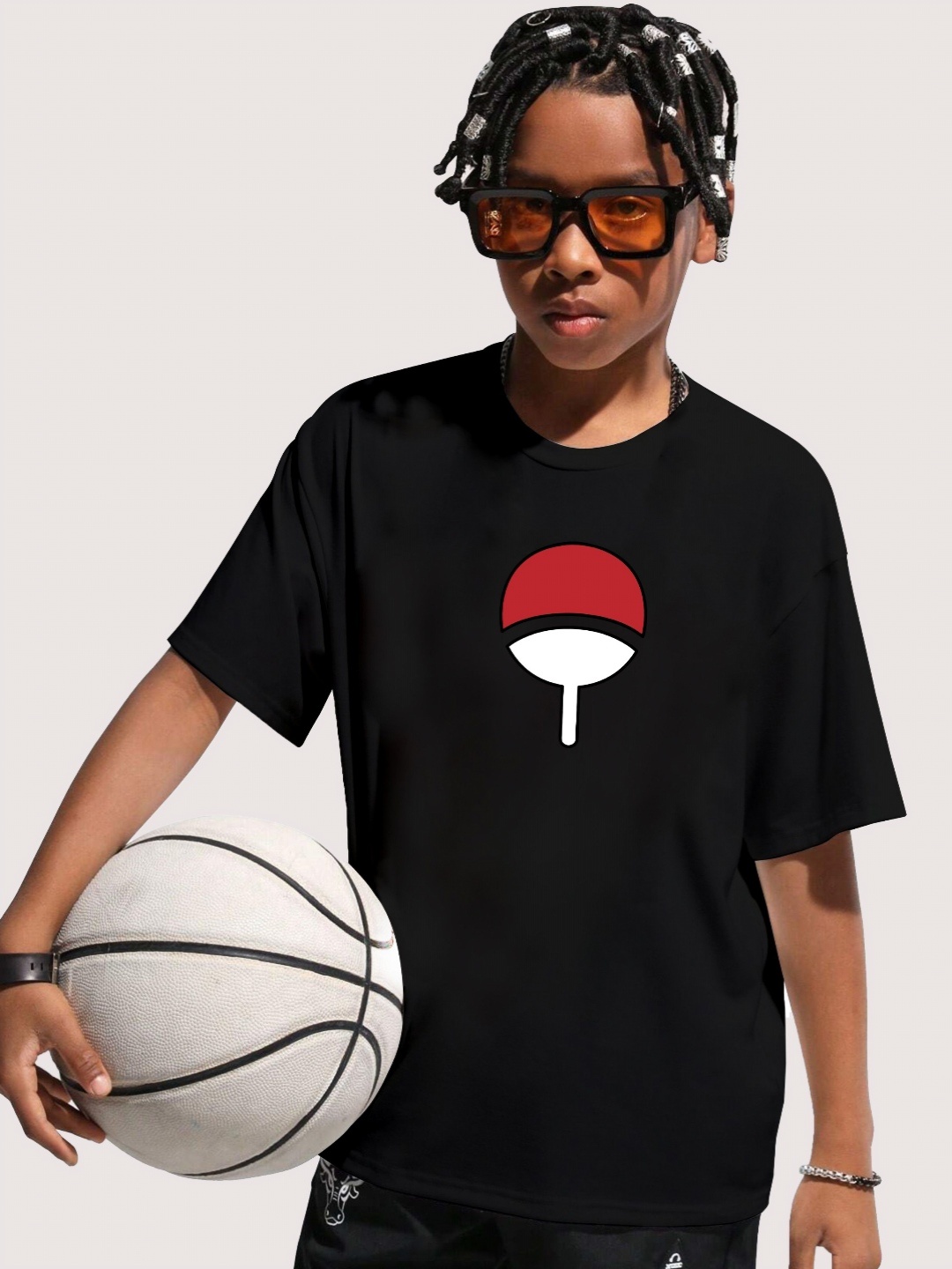 

LOCAVESTIR Boys Printed T-shirt, Black
